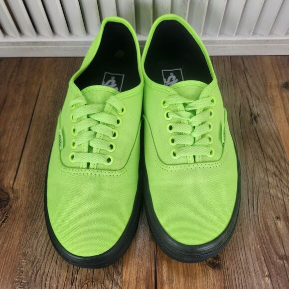 VANS Authentic Womens Size 8 Neon Lime Green Skateboarding Skater Sneakers Shoes - Picture 8 of 9